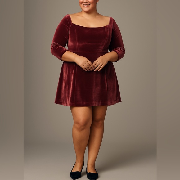 Hutch Long-Sleeve Square-Neck Mini Dress - Picture 1 of 11